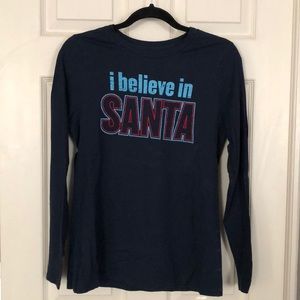 Old Navy Christmas tee, navy blue XL long sleeve